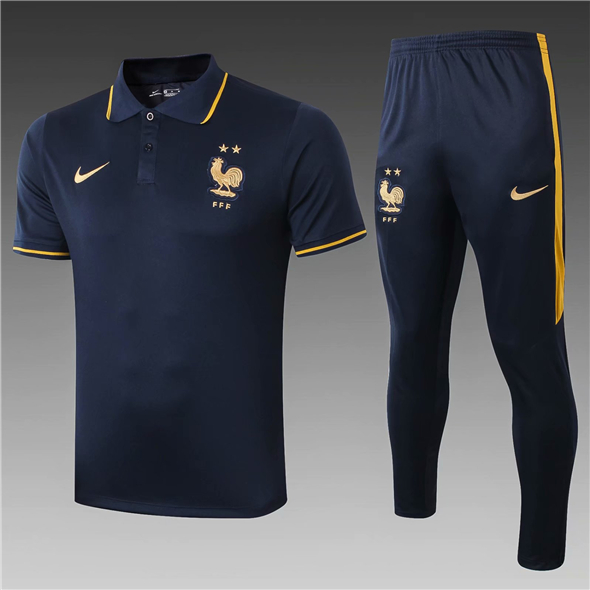 t-shirt Polo de football France 2020 bleu